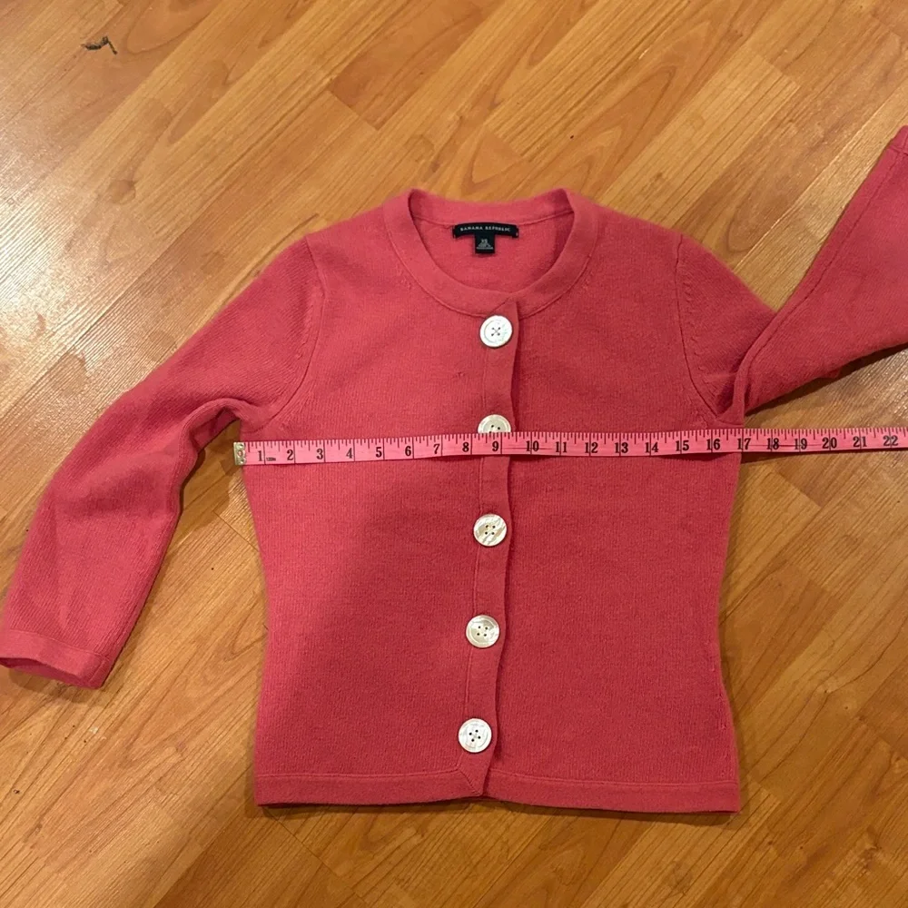 Banana Republic Rose Angora/Lambswool Button Cardigan - Picture 4 of 9